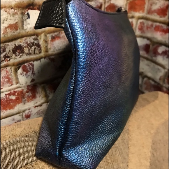 Steve Madden Metallic Rainbow Multi Colored Leather Clutch - Picture 8 of 16